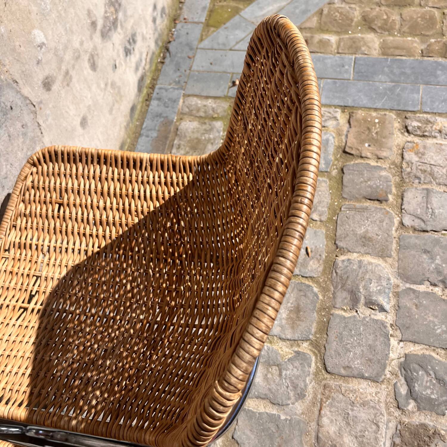 Italian rattan chair from the 1970s