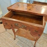 Pair of marquetry tables