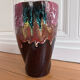 Large multicoloured lava vase