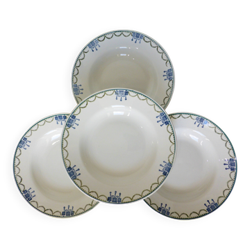 4 vintage deep plates from St Amand 220643