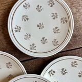 Lot de 11 assiettes à dessert anciennes en porcelaine de Limoges