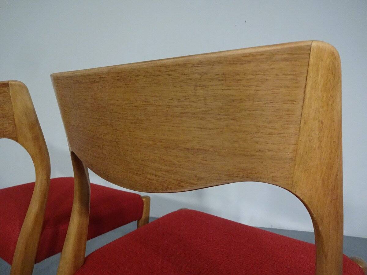 Set of Danish Oak Dining Chairs, 1960s