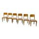 Ensemble de 6 chaises en chêne par Gaston Poisson 1940’s