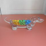 Dachshund crystal pocket tray Art Vannes