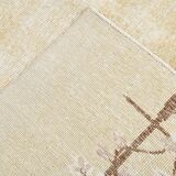 7x9 Shades Of Tan Beige Vintage Rug, 203x281Cm