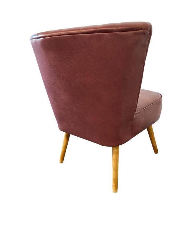 Fauteuil cocktail vintage rose / fauteuil une place / fauteuil rétro