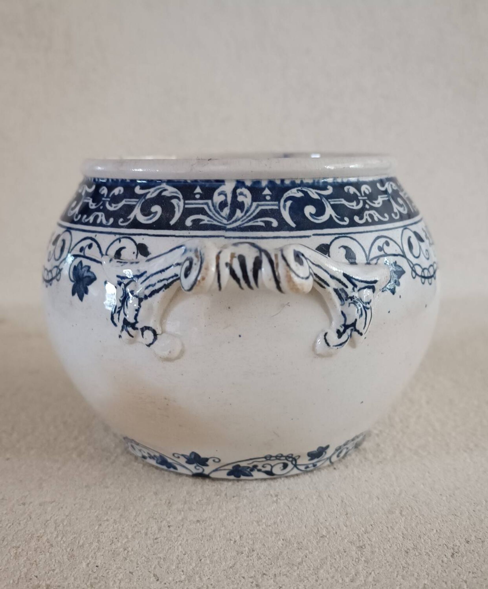 Longwy iron earth sugar bowl
