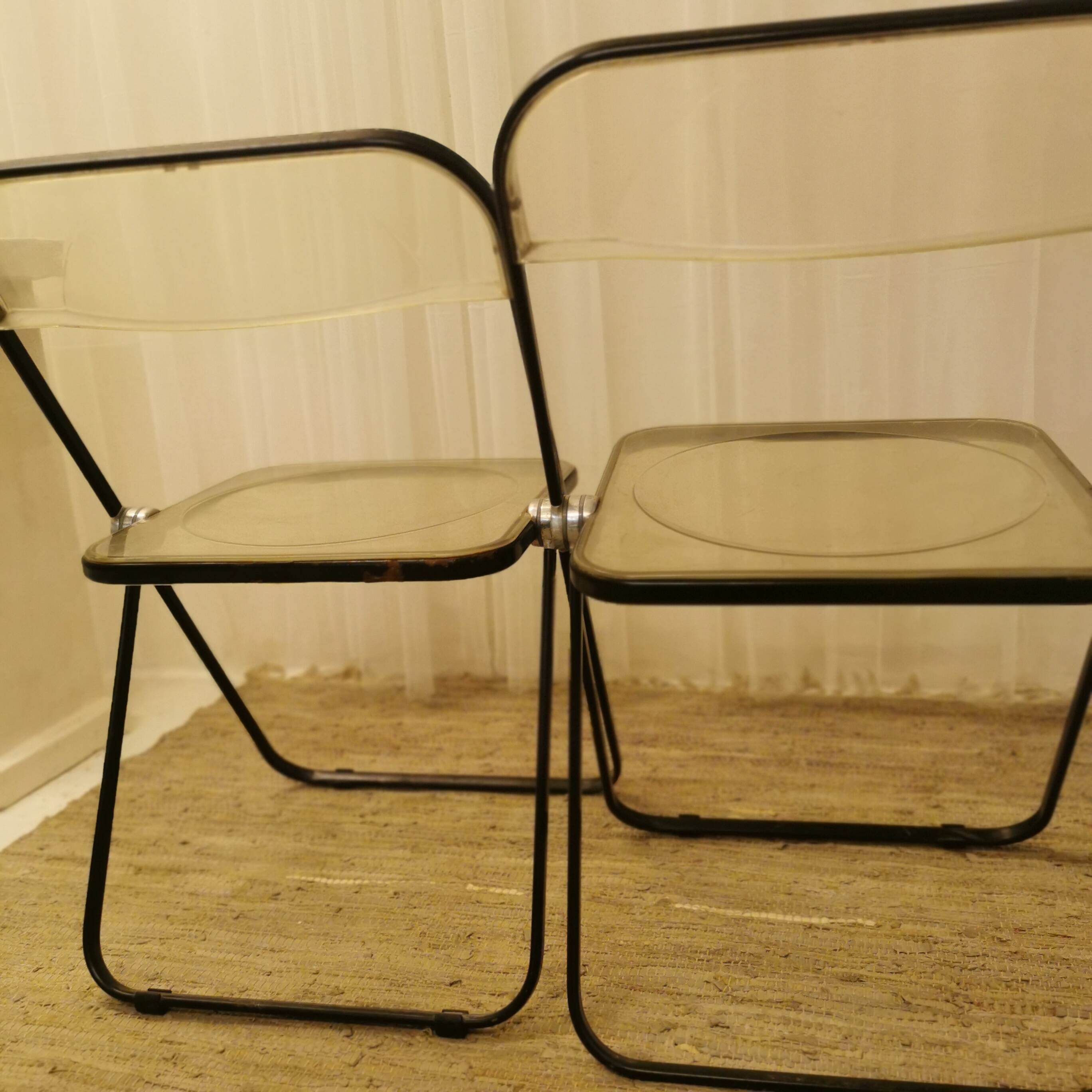 Plexiglass folding chairs
