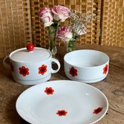 Lot de 3 plats de service vintages Scherzer Bavaria