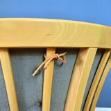 Mid century modern retro danish grey 'Maria' beech lounge armchair by Stouby