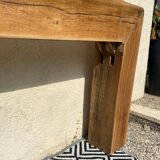 Solid oak beam console