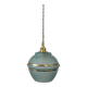 Vintage art deco tulip pendant light in blue and gold glass