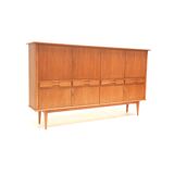 Large vintage teak highboard made in the 60s