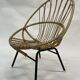 Vintage rattan chair by Dirk van Sliedregt Rohe Noordwolde 1960 in the Netherlands