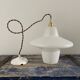 Vintage suspension in electrified white opaline to nine