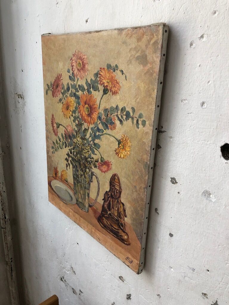 Painting on canvas bouquet