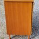 Vintage chest of drawers from the 50s/60s in golden mahogany 4 drawers feet bobbin