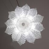 Ischia, Murano Clear trasparent Vintage Glass Ceiling Light, 1970s