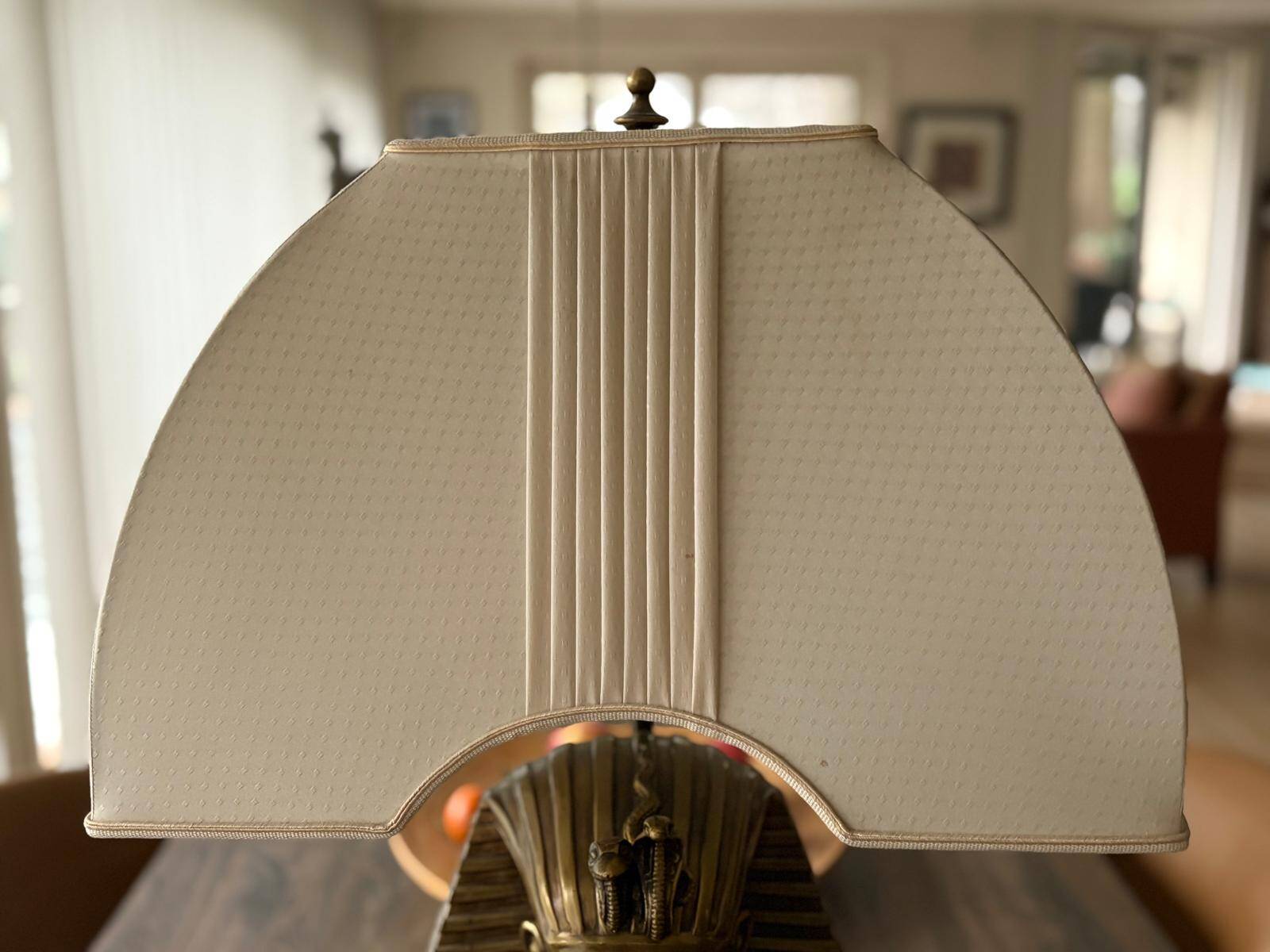 Pharaoh lamp 7 brass marble at Maison Jansen & Deknudt lighting