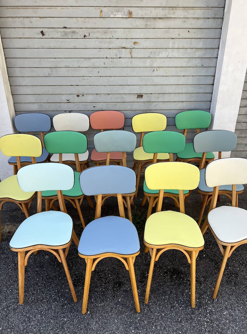 (lot) 14 Heart Compass Multicoloured Chairs