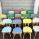 (lot) 14 Heart Compass Multicoloured Chairs