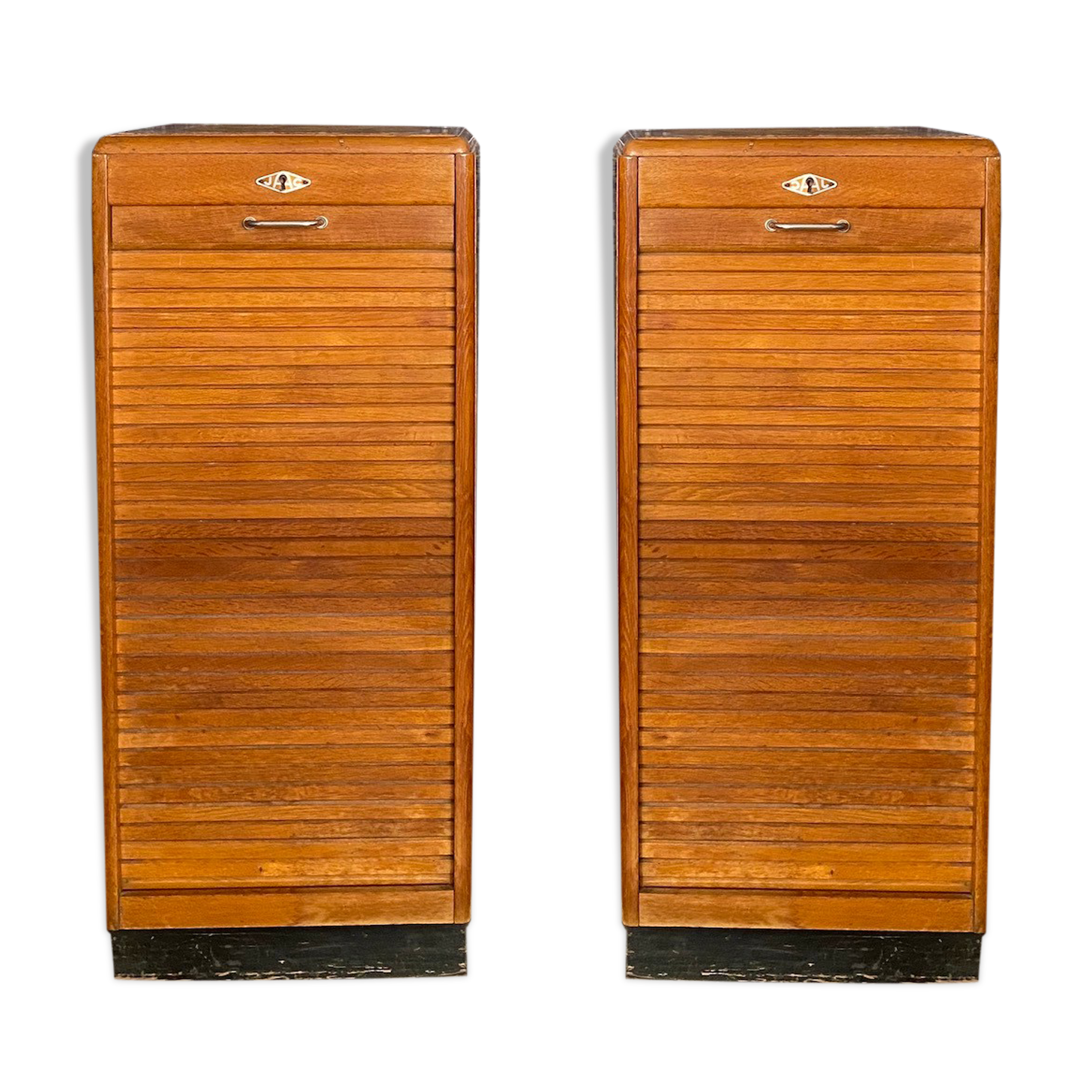 Pair of wooden binder furniture, jac edition - 1950