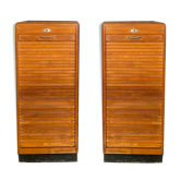Pair of wooden binder furniture, jac edition - 1950