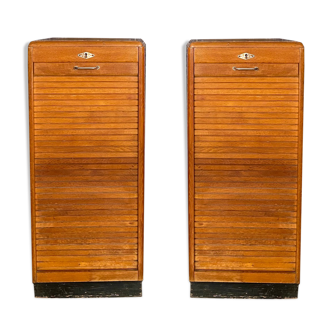 Pair of wooden binder furniture, jac edition - 1950