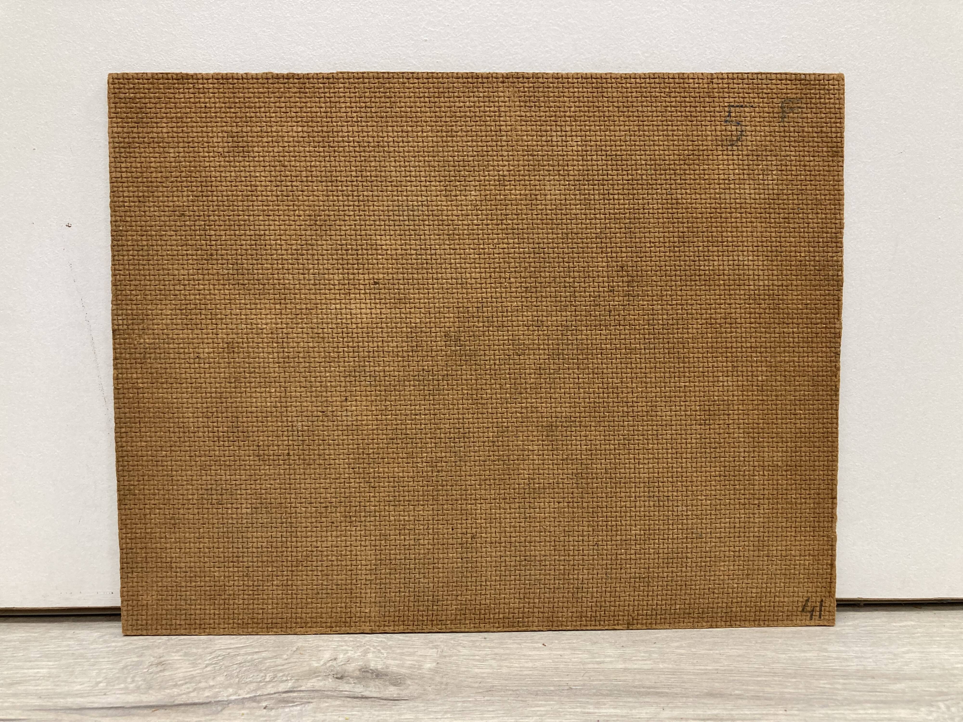 Oil on panel Landscape at the watercourse