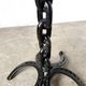 Large wrought iron floor candlestick, folk art, around 1900