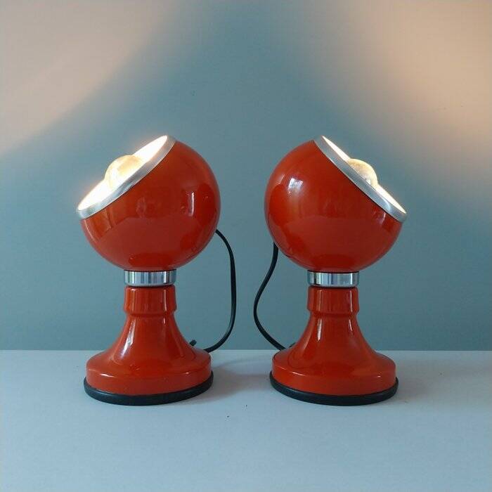 Paire lampes de tables vintage italiennes