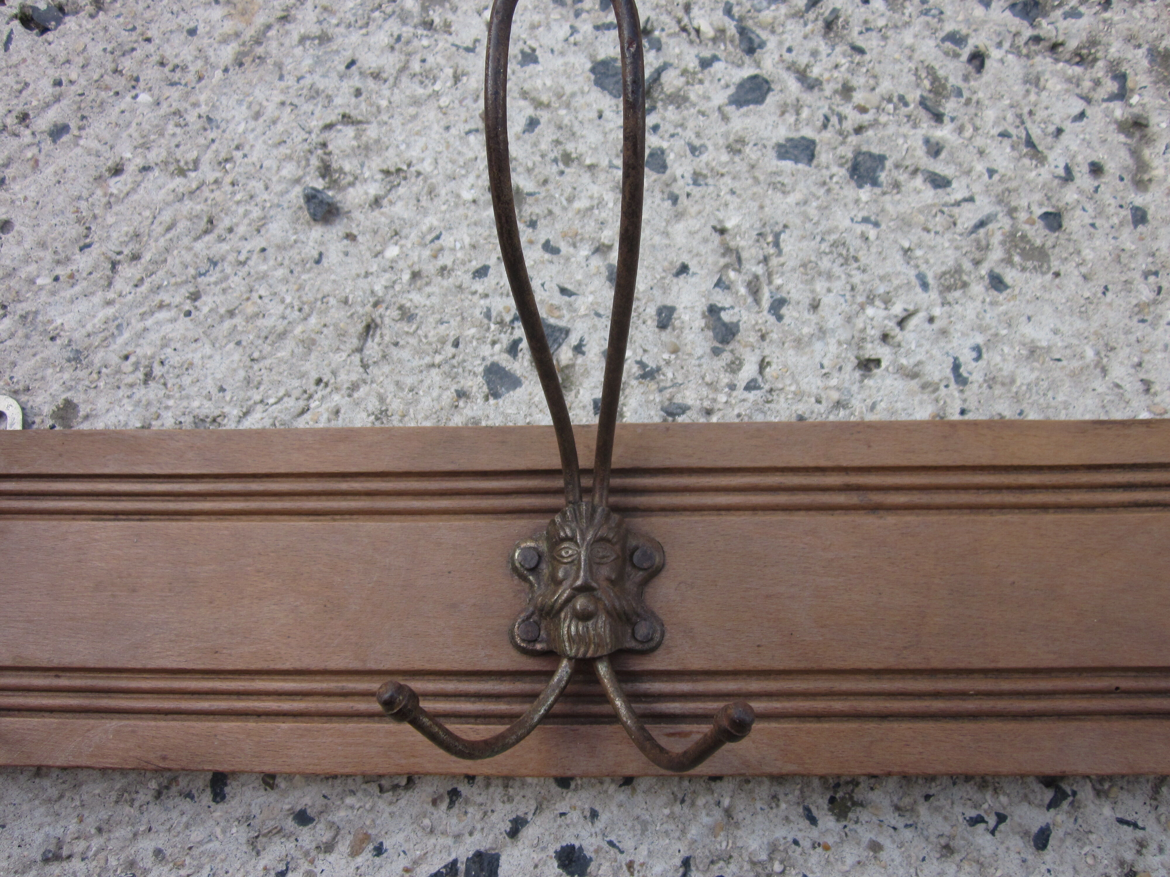 Old coat rack 4 coat hooks