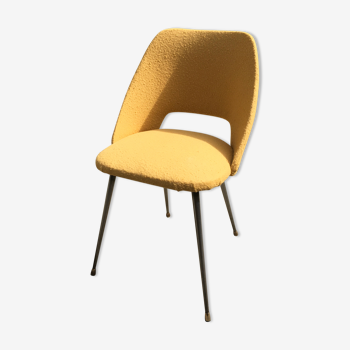 Yellow wool chair