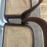 Pair of Baumann canne gondole chairs