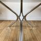 Dining / living table in chrome and smoked glass design 70s