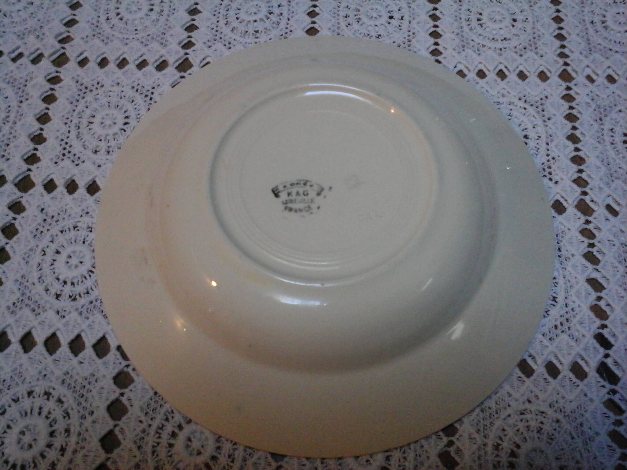 8 Agnès soup plates / KG Lunéville