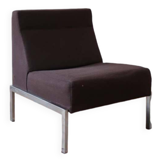 Brown modernist fireside chair