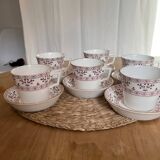 6 tasses à thé en porcelaine anglaise