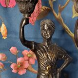 Statuette candle holder