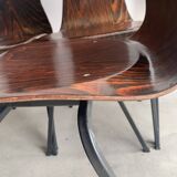 Set of 6 rosewood chairs Eromes