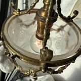 Crystal and bronze lantern