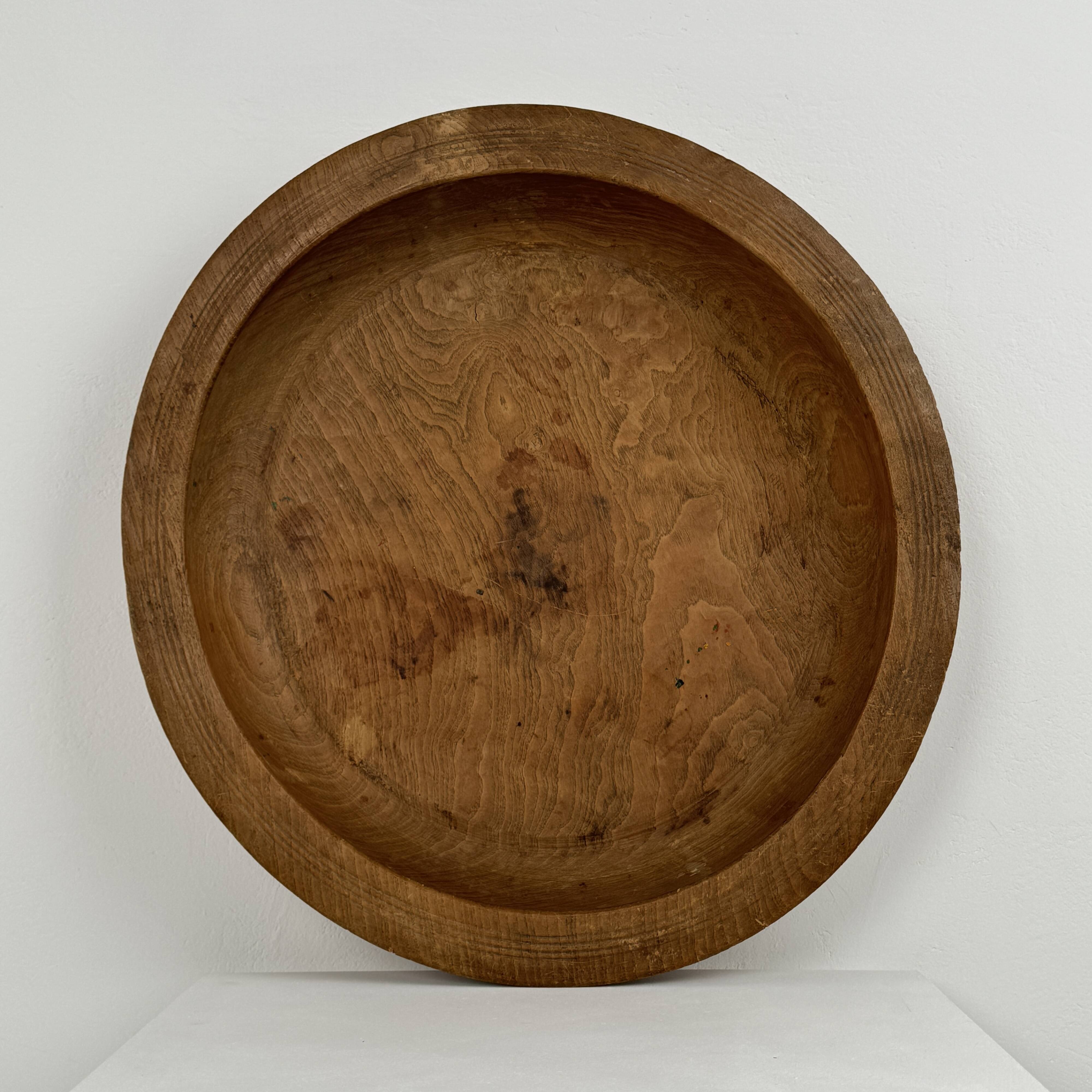 XXL carved wood bowl