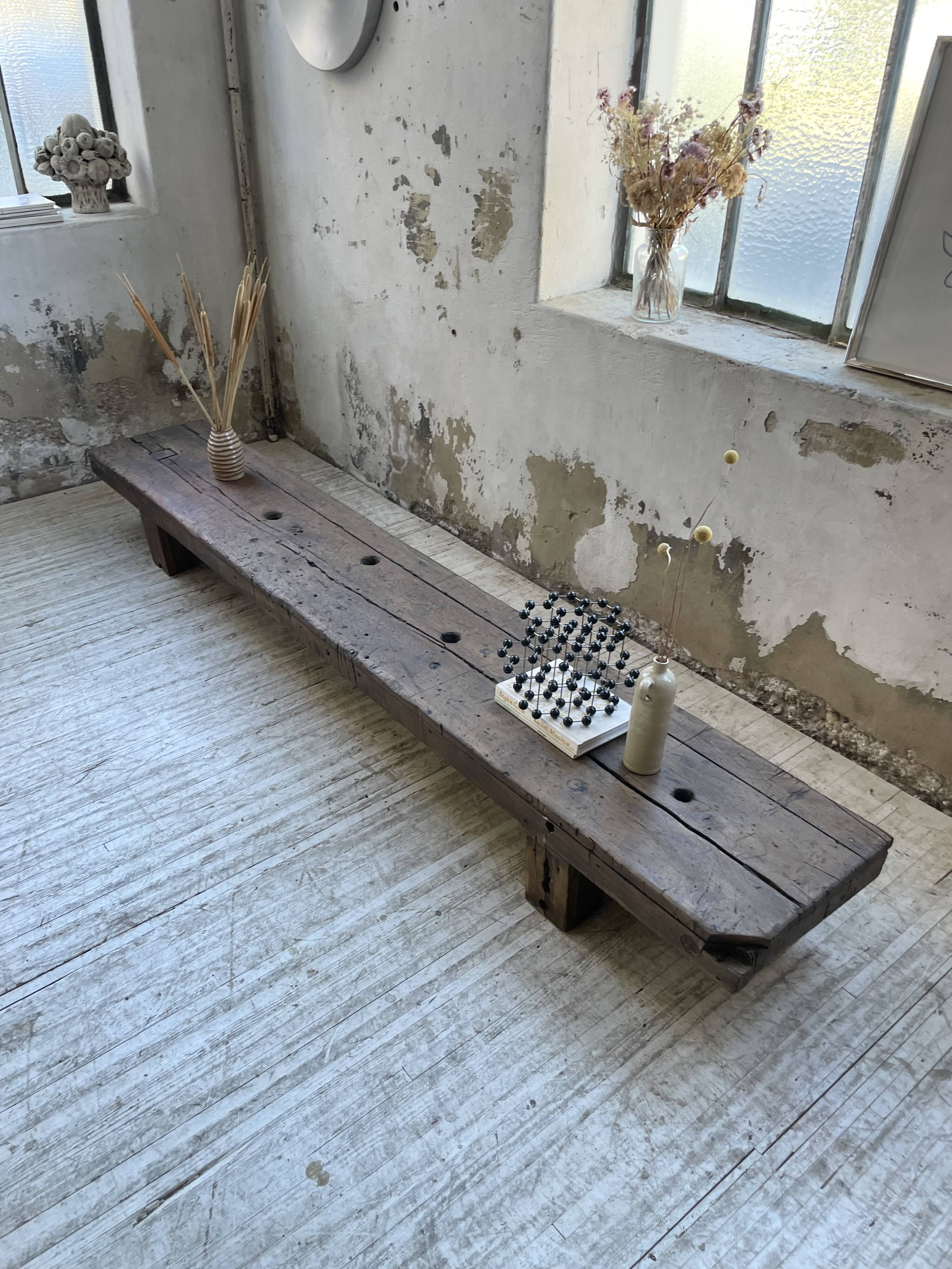 Workbench bench coffee table solid oak XXL