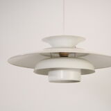 Suspension lamp Danish white design 1970