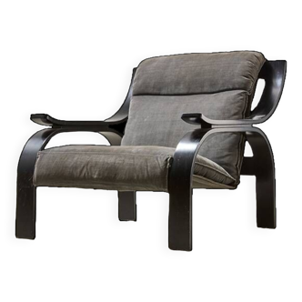 Marco Zanuso Woodline Lounge Chair for Arflex Italy 1964