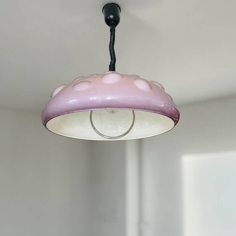 Space Age retractable dining room hanging lamp