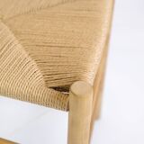 Ensemble de 6 chaises de salle à manger modèle J39 connu sous le nom de « Folke Chair » fabriquées en teck et chêne par Børge Mogensen