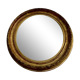 Oval wall mirror in gilded wood late nineteenth
