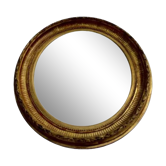Oval wall mirror in gilded wood late nineteenth