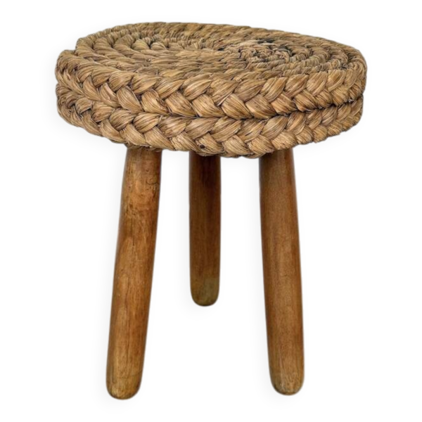 Tabouret corde et chêne Audoux Minet
